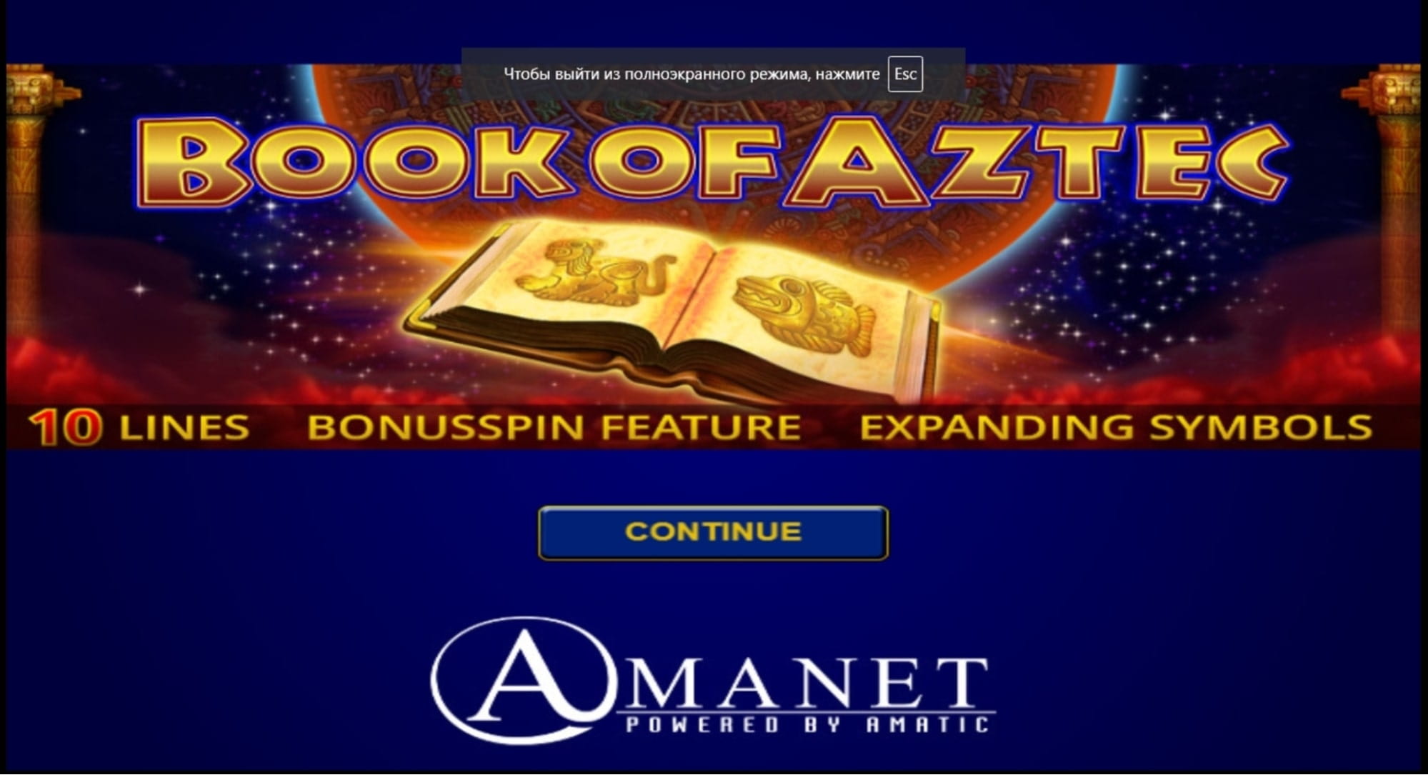 Amatic Software Aztécká kniha Slot